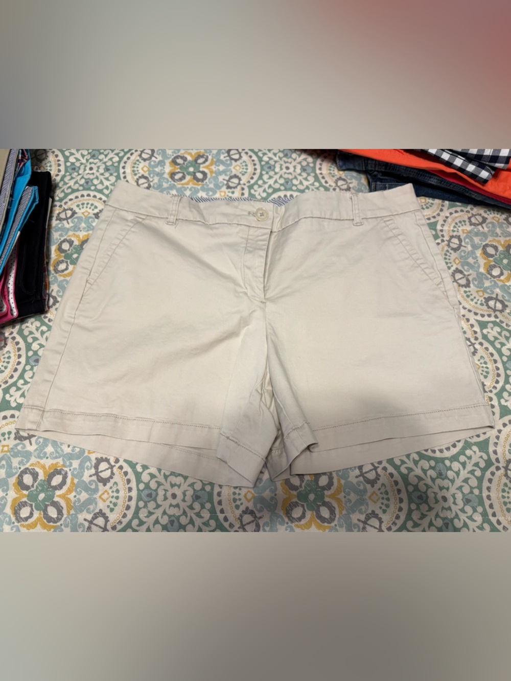 Crown & Ivy Light Khaki Taupe Caroline Shorts 14